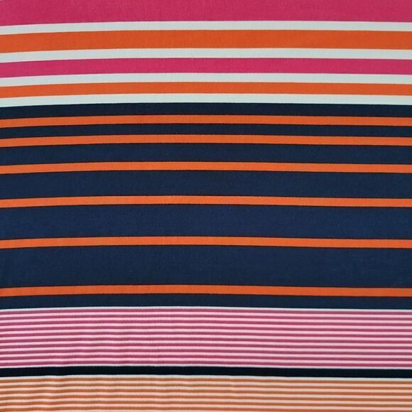 MICHAEL Michael Kors Abbey Striped Short Sleeve Shift Crew Dress - Picture 13 of 15